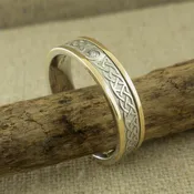 5 mm Celtic Lover's Knot Wedding Ring with Diamond by Boru — Unique Celtic Wedding Rings
