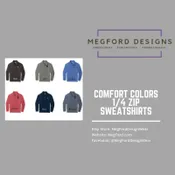 1/4 Zip Sweat Shirts by Comfort Colors