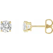 14K Yellow 1 CTW Lab-Grown Diamond Earrings