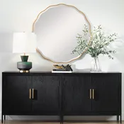09611 Uttermost Aetna 42″ Round Mirror – Gold