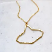 Beacon Necklace - geometric lighthouse silhouette pendant necklace