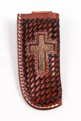 BASKETWEAVE WITH INLAY ROAN CROSS SHEATH