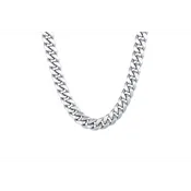 10K White Gold Hollow Miami 6.75mm Chain Necklace