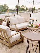Ashley Clare Outdoor Loveseat — Diehl Event Rentals