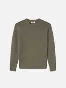 Cashmere Crewneck Sweater -- Smoky Green