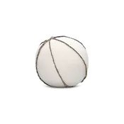 Elaine Smith 12" Micro Fringe Grigio Orb Outdoor Pillow