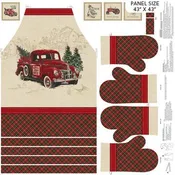 A-21 Vintage Christmas Apron NF DP23544 12 BIEGE