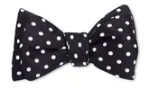 Black/White Windsor Dots Bow Tie - B710