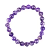 Amethyst Gemstone Bead Stretch Elastic Stone Bracelet