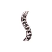 Alto Stratus with black diamonds in white gold, threaded for 14g