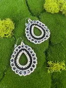 Black and Cream Beaded Earrings — The Jeweler's Workbench