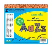 Barker Creek Lasting Lessons Africa Mini Letter Pop-Outs (Clearance - Not Returnable)