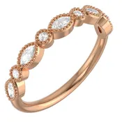14k Rose Gold Lab Diamond Band