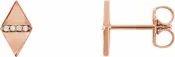 14K Rose .025 CTW Diamond Geometric Earrings