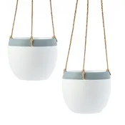 2-TONE HANGING PLANTER, SET OF 2