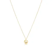 16" Necklace Gold - Classic Gold 8mm Charm
