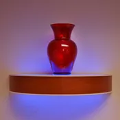 Curved LED Floating Shelf Honey Maple – In Stock