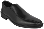 Esse Comfort Men's Leather Cushioned Bicycle Toe Slip-On - Black