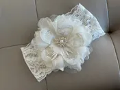 Off White/ Ivory Baby Girl Christening Headband 05