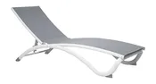 Arch Stackable Grey Sling Chaise Lounger