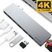 Aluminum MacBook Pro hub 8 in 1 4K HDMI Adpter