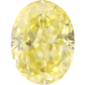 0.43 Carat Oval Fancy Yellow Color VS1 Clarity