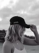 Black Embroidered Heart Dad Hat