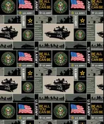 Army Military Geometric FLEECE Sykel Enterprises Polyester FLEECE Fabric SYK-012-A