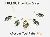 Sapphires with a point - Argentium SIlverm 14K Gold, 22K granules, Sapphires