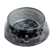 Black Checker Chewy Vuiton Bowl