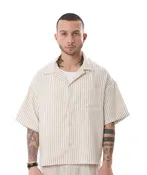 Boxy Stripe Linen Shirt