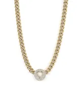 Pave Heart Chain Necklace