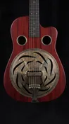 Beard Trailhead-E All Mahogany Roundneck Resonator Guitar with Cutaway - Scarlet