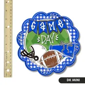 Blue and White Game Day Scallop Mini