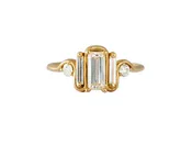 0.60ct GVS Triple Baguette Lab Diamond Wave Ring
