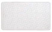 Aquatouch Safety Rubber White Bath Mat, 24" x 14"