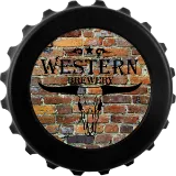 3" Black Magnetic Bottle-Cap Shaped Bottle Opener