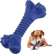 Blue Rubber Dog Bones with Beef Flavor LA110