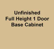 Unfinished Full Height Single Door Base Cabinet