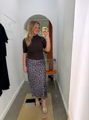 Animal Skirt Dusty Blue