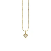 14K YELLOW GOLD BABY HEART CHARM ON (LENGTH 18")