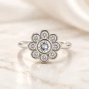 The Alpine Bloom Ring | Custom Diamond Floral Ring