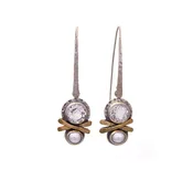 megan drop w/ white topaz & pearl | Earrings | Margaret Ellis Jewelry