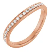 Accented Stackable Curved Band