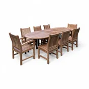 Oval double extending 9pc set