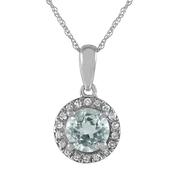 10 Karat White Aqua Necklac