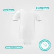 Eczema Short Sleeve Baby Bodysuit