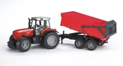 1:16 Massey Ferguson 7480 Toy Tractor with Trailer