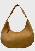 Ahdorned - Brie Studded Bag Camel Suede