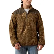 Ariat Men's Basis Fleece Pullover in Tan Camo